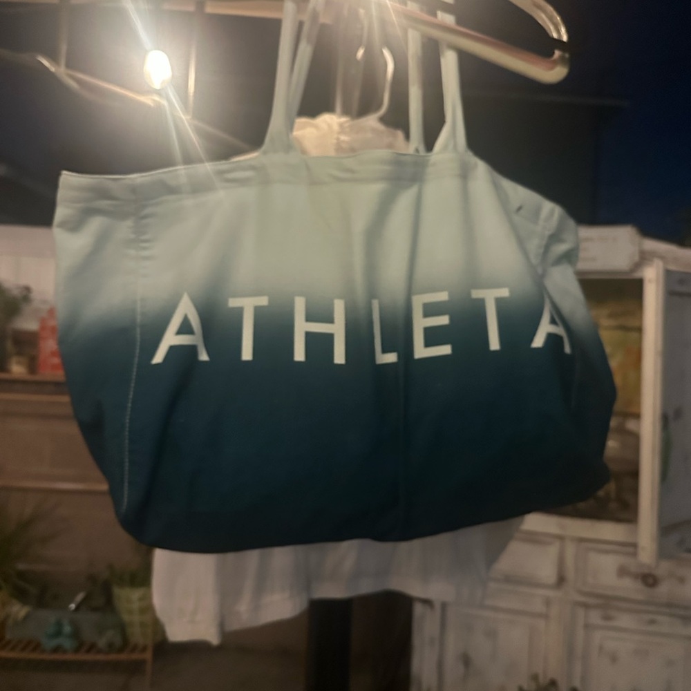 Athleta Teal Ombre Tote Bag